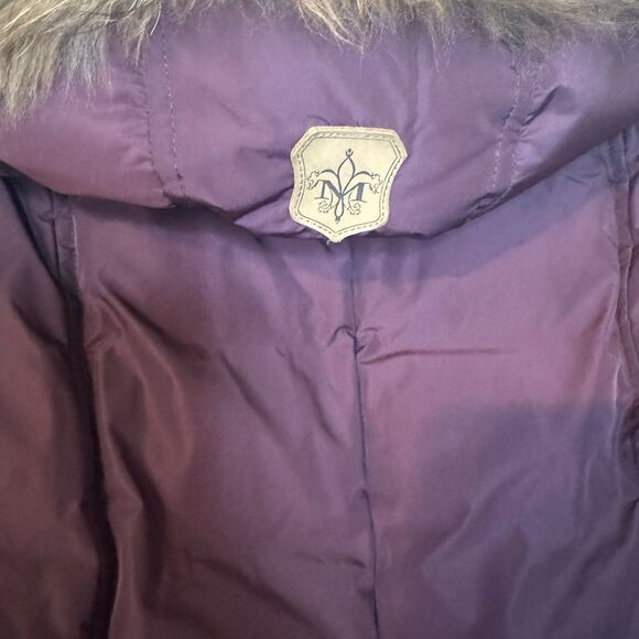 Mackage Adali Down Coat With Natural Fur Coat in Bordeaux - Picture 10 of 16